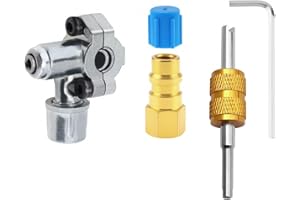 ePathChina A/C Retrofit Valve Kit, Bullet Piercing Valve Kit Dust Cap Converts, Converts R12 to R134a