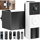 Anti-Theft Doorbell Mount No Drill Compatible with Tapo/Orbitell/Eufy/Aosu Video Doorbell, Universal Doorbell Camera Mount, Adjustable Mounting Bracket Holder Accessories for Apartment Rentals Mount
