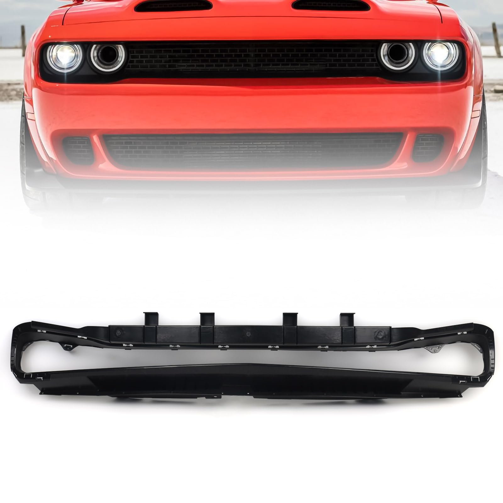 Photo 1 of VLINCAR Grille Reinforcement Compatible with Dodge Challenger (Only for SRT Hellcat) 2015 2016 2017 2018 2019 2020 2021 2022 Front Bumper Upper Grill Replacement 68258751AB CH1202105