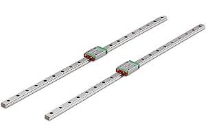 TEN-HIGH MGN7 150mm Linear Guide Rail Linear Motion Slide Rails Linear Motion Products, for 3D Printer and CNC Machine, 2pcs Rails + 2pcs MGN7H Block Bearings (Longer Block)