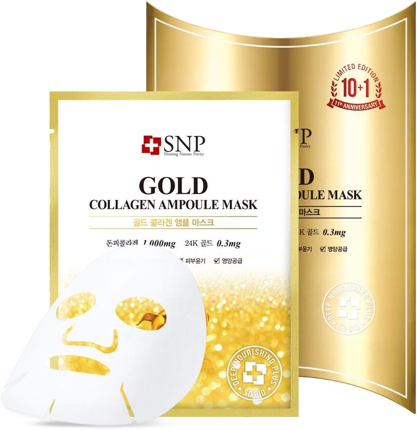 Download Snp Shining Nature Purity Ampoule Mask For Skin Glow Rejuvenation Anti Wrinkle Pack Of 10 Gold Collagen Amazon Co Uk Beauty PSD Mockup Templates