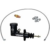 Wilwood GS Compact Master Cylinder, 3/4 Inch &amp; Clutch Line Kit | Includes Stainless Braided Line with Fittings, Compact 8" Design, Rebuildable Aluminum Body, Remote Inlet Configuration