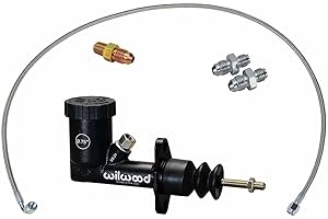 SPEEDWAY MOTORS Wilwood GS Compact Remote Master Cylinder, 3/4 Inch and Clutch Line Kit, High Pressure Die Cast Aluminum Body, Includes Brake Lines, Clutch Lines and Gauge Lines