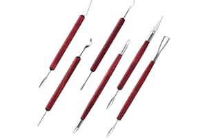 6PCS Clay Tools Kit, Pottery Sculpting Modeling Tools, Polymer Air Dry Clay Tools, Dotting Tools Clay Carving Tools for Adult