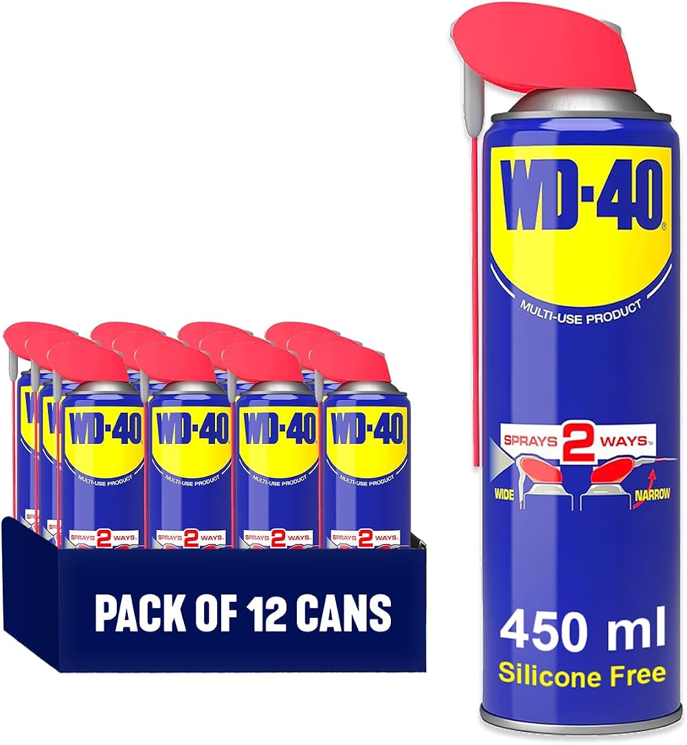 WD-40 Multi Use Lubricant Spray 450ml Trade Pack with Smart Straw x12