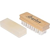 Angelus Suede 
Nubuck Cleaner Kit - 1 Cleaning Eraser Block and 1 Nylon Bristle Brush - Eliminates Stains, Removes Spots, Re