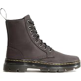 Dr. Martens, Unisex, Combs Leather, Gunmetal, Mens 7, Womens 8, Medium
