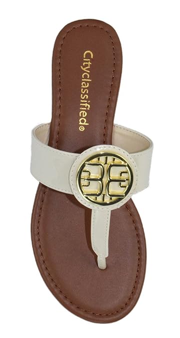 medallion flip flops