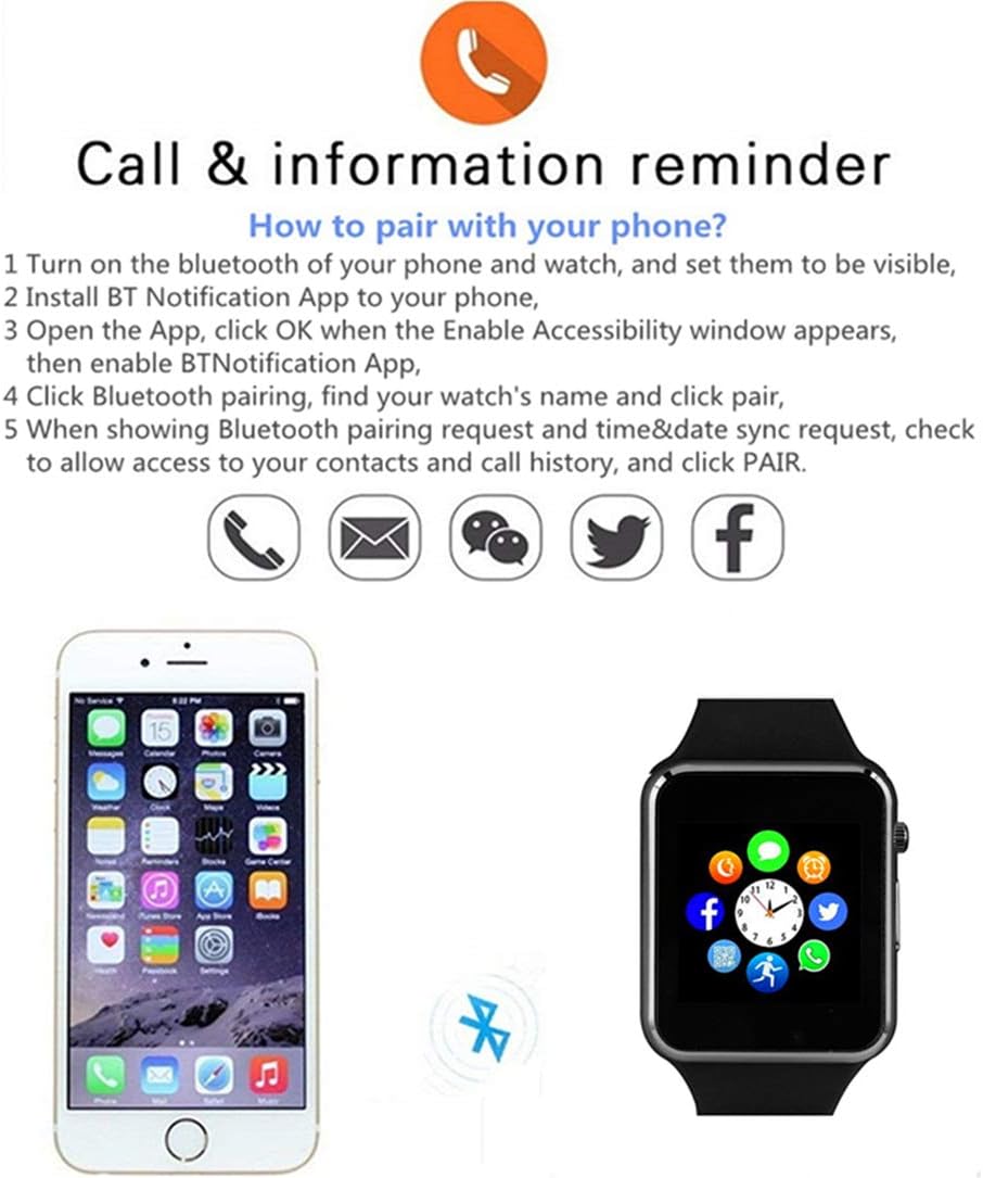 amazqi smart watch sim card