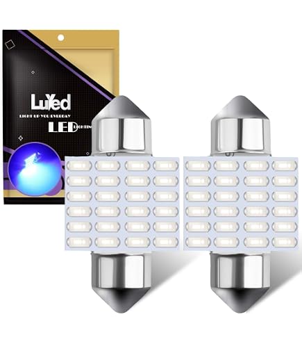 2-Pack LED 36mm C5W 6411 6418 DE3425 Bulbs - Ice Blue 8000K Dome/Map/Trunk/License Plate Lights For Cars | 12V Extremely Bright 3030 SMD - View #5
