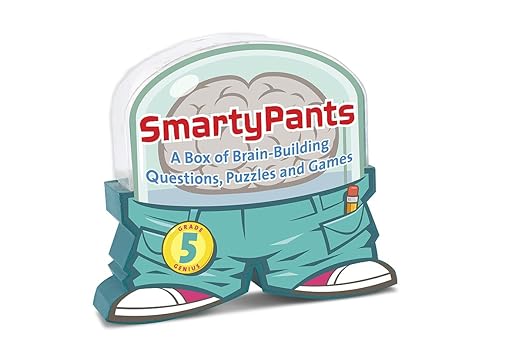 Melissa & Doug Smarty Pants 5th Grade Card Set - 120 Educational, Brain-Building Questions, Puzzles, and Games