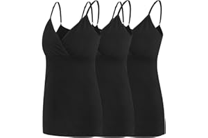 SUIEK Nursing Tops Tank Shirt Cami Sleep Bra for Maternity and Breastfeeding
