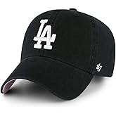 '47 Los Angeles Dodgers Ballpark Clean Up Dad Hat Baseball Cap (Black/White/Pink)