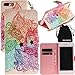 DRUnKQUEEn iPhone 8 Plus Case, iPhone 7 Plus Case, Wallet Purse Type Leather Credit Cards Case Cellphone Holder Flip Cover for Apple iPhone 7Plus or iPhone 8Plus - Wrist Hand Strap Included
