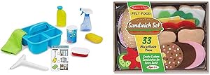 Melissa & Doug Spray, Squirt & Squeegee Play Set (Pretend Play Cleaning Set, Promotes Motor Skills, 8
