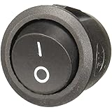 10Pcs Round Button 2 Pin SPST On/Off Rocker Switch AC 125V/10A 250V/6A