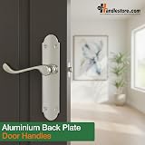HANDLESTORE Shaped Scroll Door Handle Pack Polished Chrome 2.5" Latch 3" Hinges view 4