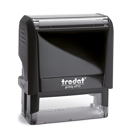 Stempel Trodat Printy 4913 (58x22 mm - 5 Zeilen, incl. Textplatte/amazon custom) (Schwarz)