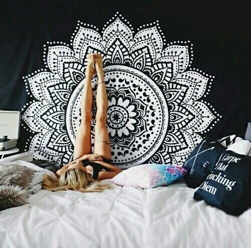 Jaipur Textile 4 Kali Mandala Round Beach Throw Towel Blanket Yoga Garden Table Mat Cloth Cover 50" inches Cotton Multi Color