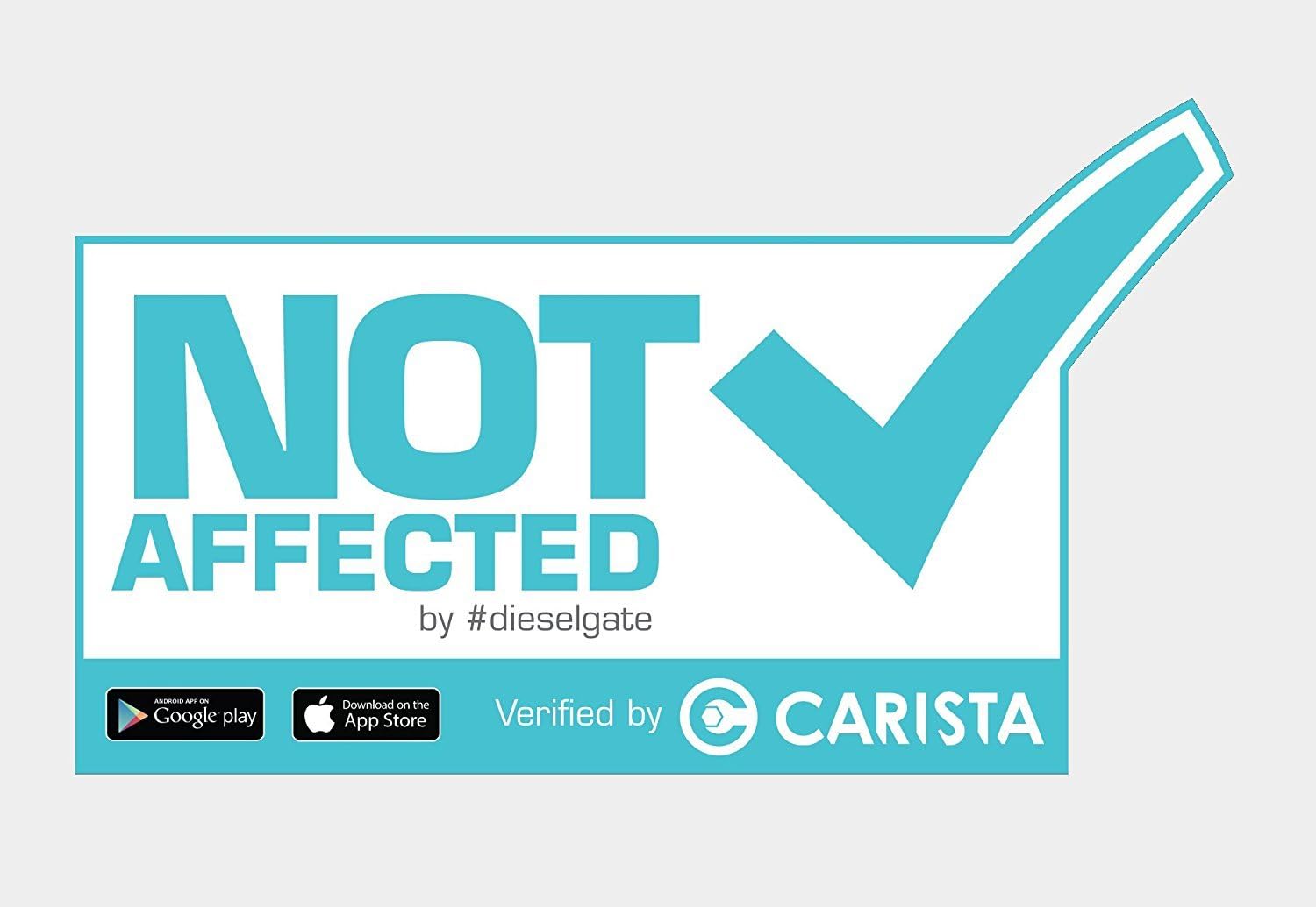 Carista Not Affected by #Dieselgate Sticker