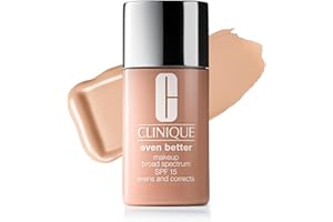 Clinique Even Better Makeup Liquid Foundation SPF 15 With Vitamin C For Dry + Oily Combination Skin Types | Medium Coverage + Natural Finish | Evens Skin Tone + Reduces Dark Spots