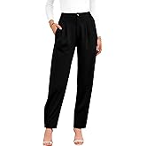 BTFBM Women's Pants Spring Fall 2026 Casual High Waist Trousers Tapered Slacks Pockets Dressy Business Work Outfits
