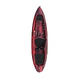 Pelican Seek 100X - Recreational Sit on top Kayak - Garnet - Lightweight Smart Design - Adjustable Ergoform™ Seating System - 10 ft