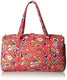 Vera Bradley Women's Iconic Large Travel Duffel-Signature, Coral Floral, One Size