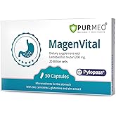5-in-1 High Potency H. Pylori Probiotic, 1 Per Day - Supports Gastric Lining Integrity, Occasional Indigestion, Acid Comfort - Pylopass Lactobacillus Reuteri, Gluten Free, Vegan, 30ct, Made in Germany
