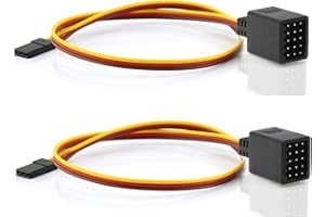 Chanmoo RC JR Style Servo Splitter 1 Male to 2/3/4/5/6 Female Y Harness Leads Y Splitter Cable Lead Wire 350mm for RC Cars Airplane Drone Receiver ESC Cable Servo Fan 2Pcs (1 Male to 5Female)