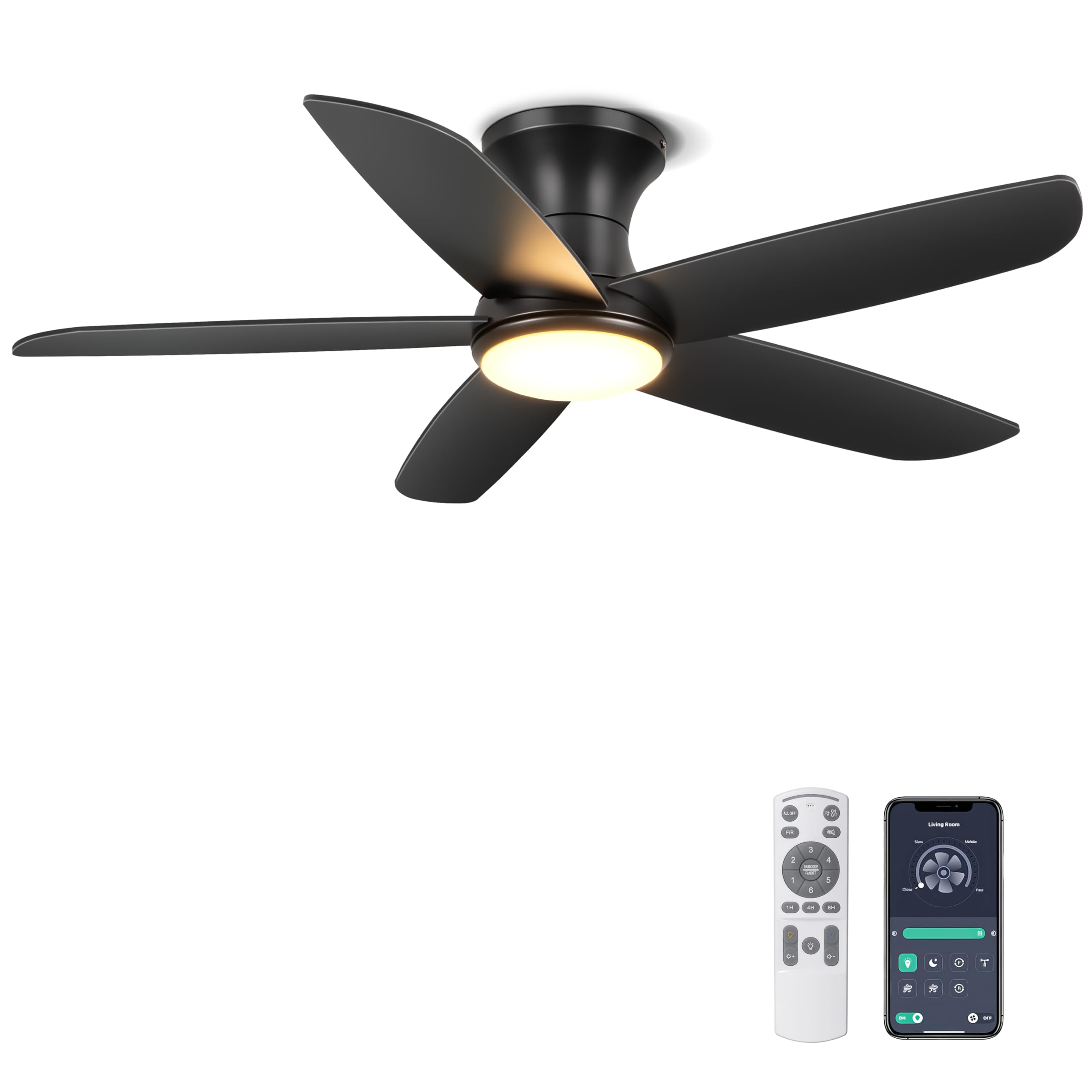 Ohniyou Ceiling Fan with Lights, 46