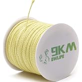 9KM DWLIFE Braided Kevlar Cord, 100lb~2000lb, High Tensile Strength, Abrasion, Flame Retardant, Kite String, Fishing Line, Model Rocket Shock, Tactical Survival Paracord
