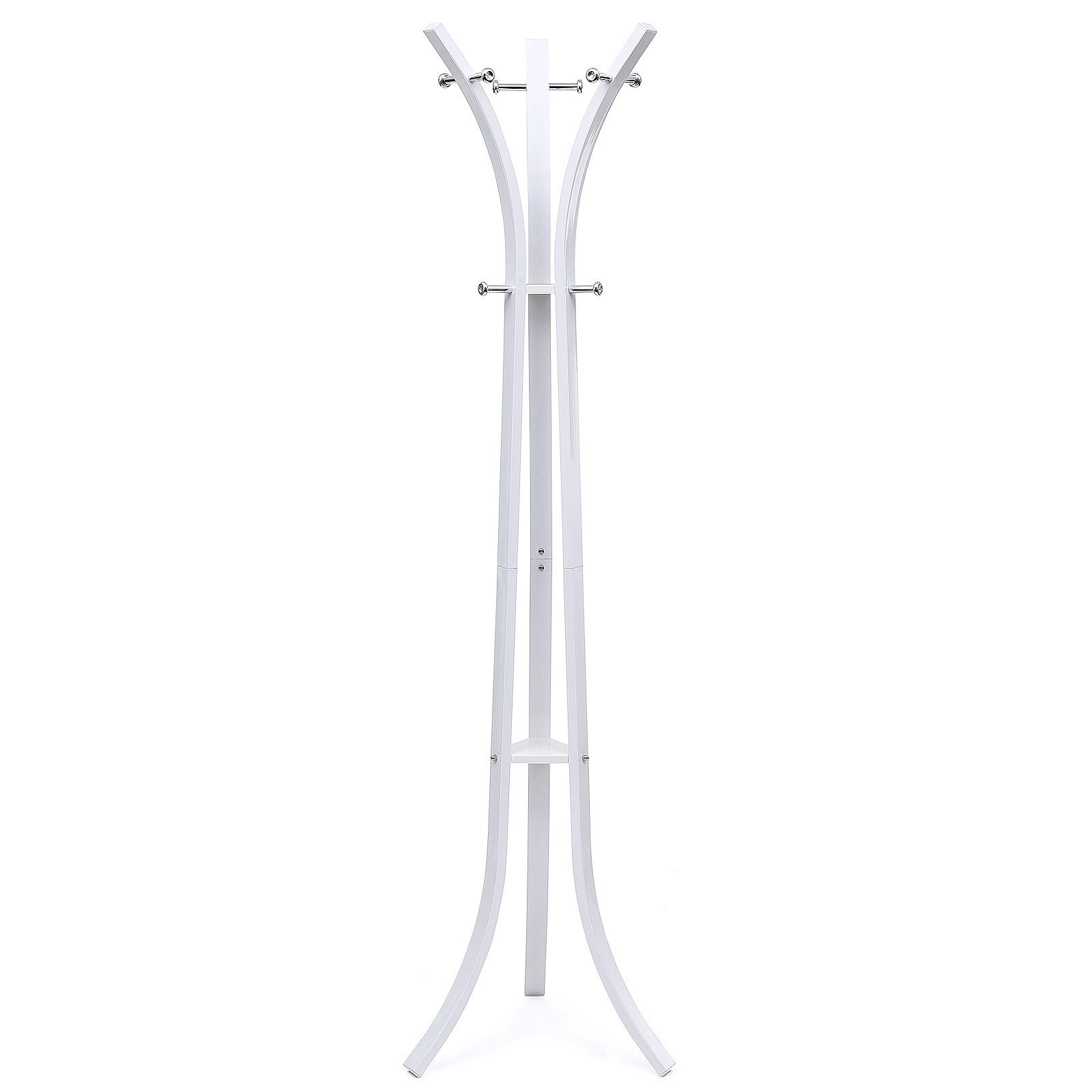 SONGMICS RCR01W Metal Coat Stand 176 cm High White Elegant and Very Stable
