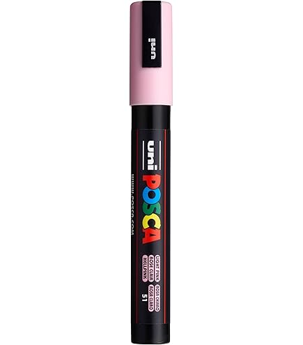 Uni-Ball Posca Marqueur Pointe Fine - Clair Rose (Lot De 12