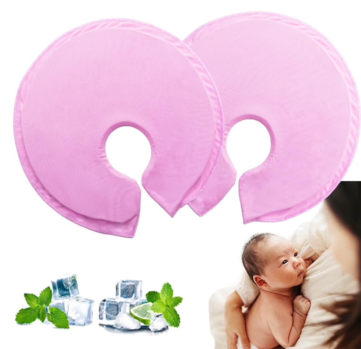 Photo 1 of Gel Breast Therapy Kit, Breast Therapy Ice Pack, Hot and Cold Breast Pad,Solid Gel Chest Patch, Reusable Breast Ice Pack, Postpartum Breast Swelling Relief, Reusable Breast Cold Compress