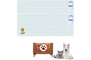 PAPARELA Scat Shock Mat for Dogs and Cats Indoor, Pet Shock Mats for Training Pets, Electric Repellent Mat Keeps Dogs and Cats off Counter, Couch and Sofa, 3 Training Modes (30"x 16"Two Pieces with Tester)
