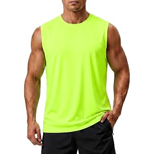 meioro Men's Workout Sleeveless Shirts Quick Dry Tank Tops for Men Wide Shoulder Summer Sport Athletic Gym Muscle Tee Shirt