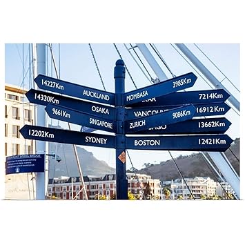 Amazon Com Great Big Canvas Poster Print Entitled Direction Sign