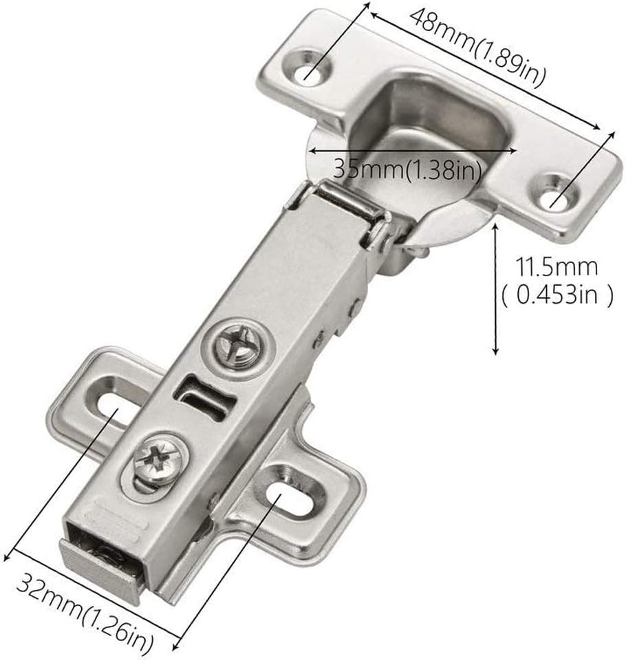 Ferretería 4 unidades Bisagra para muebles bisagras para puerta armario