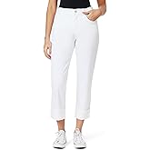 Angels Forever Young Womens Forever Deep Roll Cuff Ankle High-Rise Jeans