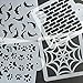 AK ART KITCHENWARE 8pcs Dolphins Footprint Design Plastic Stencil Set for Fondant Cake Decorating Stencils Cookie Stencils for Painting for Royal Icing Airbrush Stencils ST-839