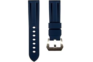 Strapseeker Rubber Straps For Panerai Watches- Compatible for Panerai Luminor, Submersible, Radiomir- 22mm, 24mm
