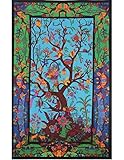 Tree Of Life Wall Hanging Indian Mandala Tapestry Fabric Wallpaper Bedspread Home Decor,60