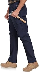 SPOSULEI Men's Cargo Work Pants Waterproof Ripstop