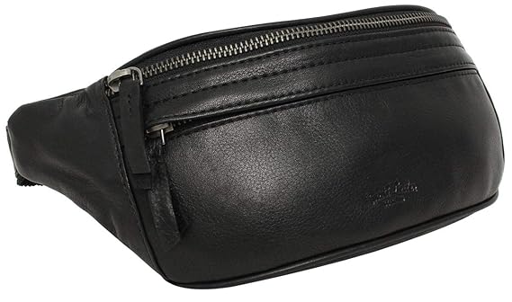 Gürteltasche Leder Gusti studio 'Spencer' Bauchtasche Schwarz