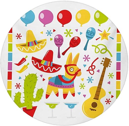 LCGGDB Fiesta 3D Decoración Ventana Clings, Patrón de fiesta mexicano