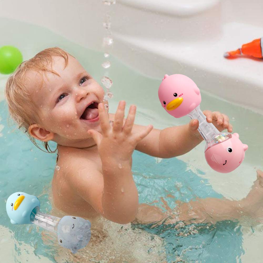 フロートとスクイーク 子供用 ベビーラトル 2個 おもちゃ 赤ちゃんのお風呂用おもちゃ B07gr2pbq2 Pengpo ラバーダック がらがらラトル 殿堂 フロートとスクイーク 子供用 ベビーラトル 2個 おもちゃ 赤ちゃんのお風呂用おもちゃ B07gr2pbq2 Pengpo ラバーダック がらがらラトル 殿堂