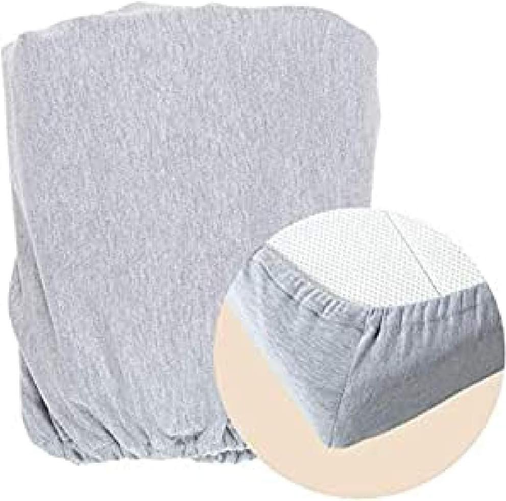 moKee Cot Bed Fitted Sheet, 120 cm Length x 60 cm Width, Melange Grey