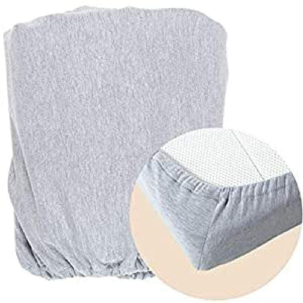 Mokee Cot Bed Fitted Sheet - Super Soft Jersey Baby Sheet - 120 x 60 cm (Melange Grey)