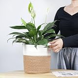 tenn well 20cm Plant Pot with Liner Cotton Indoor Planter Woven Basket view 7